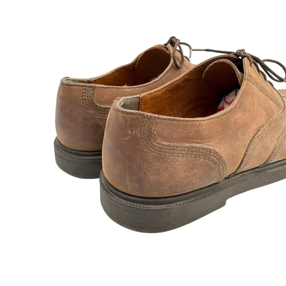 Florsheim Brown Roughout Suede Round Toe Lace Up Wingtip Oxford Dress Shoes
